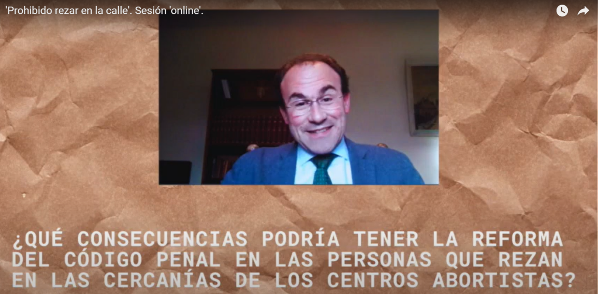 Sesión online Prohibido rezar en la calle